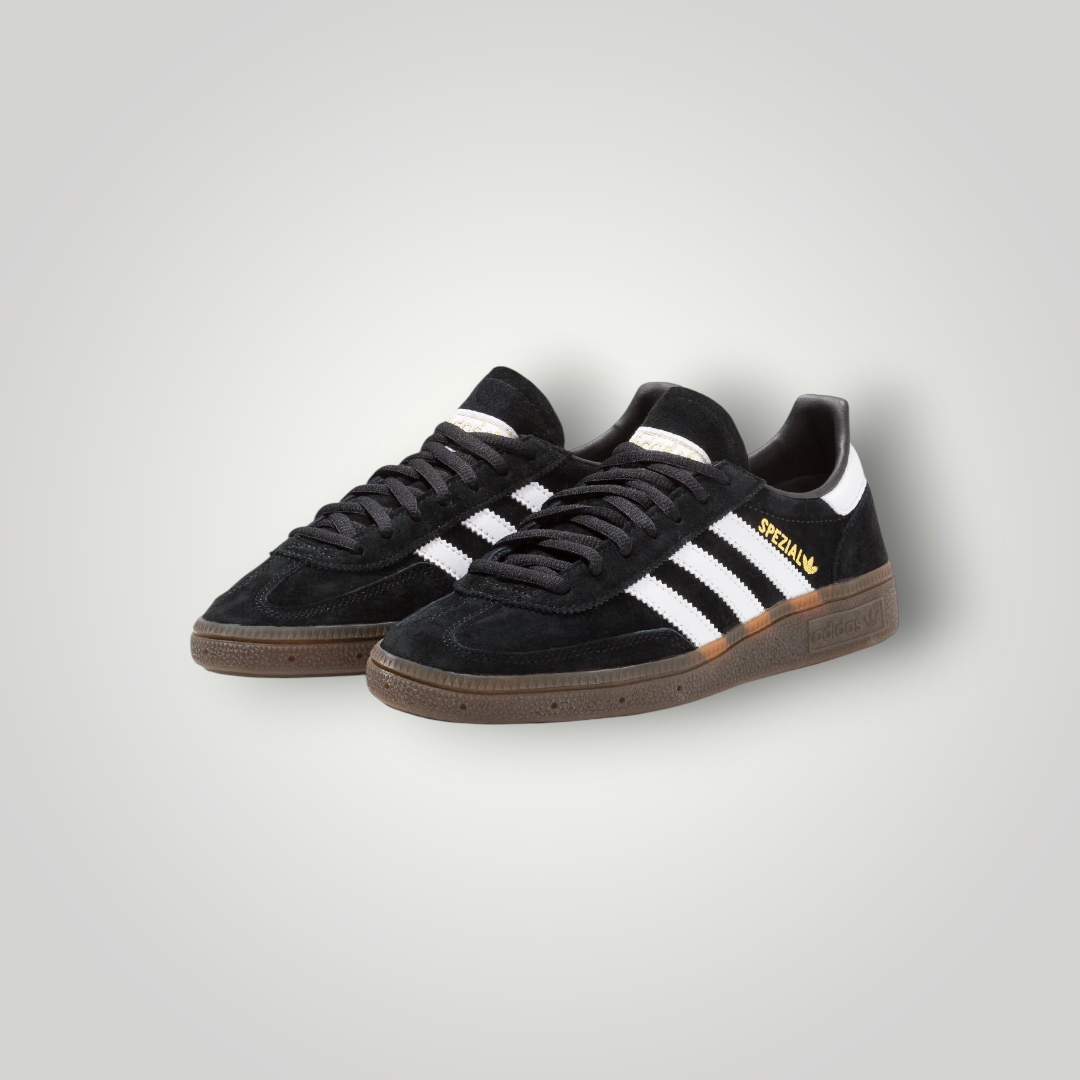 NDO Clothing adidas Originals Handball Spezial Sneaker in Schwarz mit weißen Streifen und klassischer Gummisohle