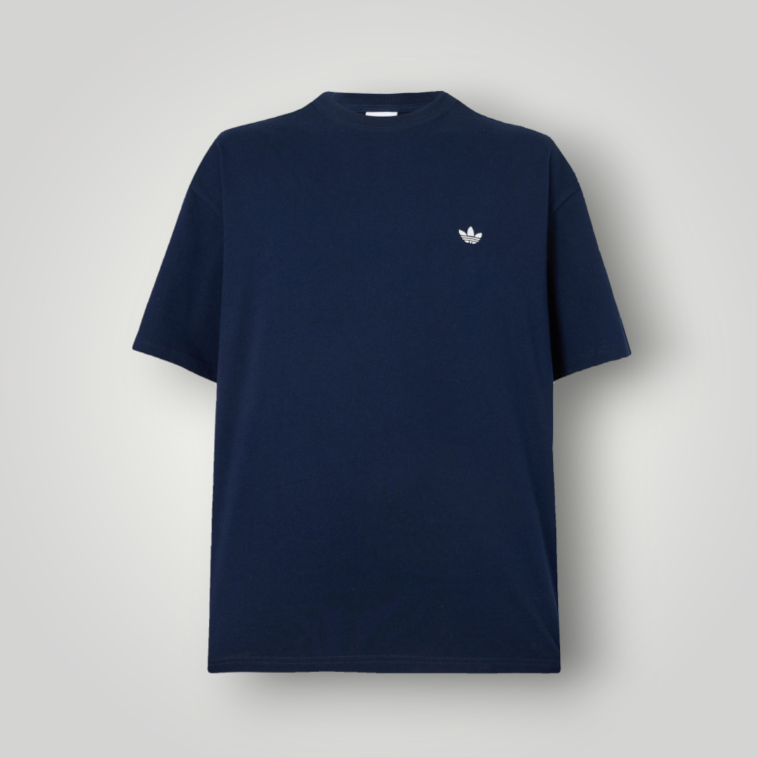 NDO Clothing adidas Originals Loose Tee in Nachtblau aus Baumwoll-Jersey mit kleinem Logo auf der Brust