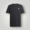 Schwarzes adidas Originals Trefoil Essentials T-Shirt aus Baumwolljersey mit Rundhalsausschnitt von NDO Clothing
