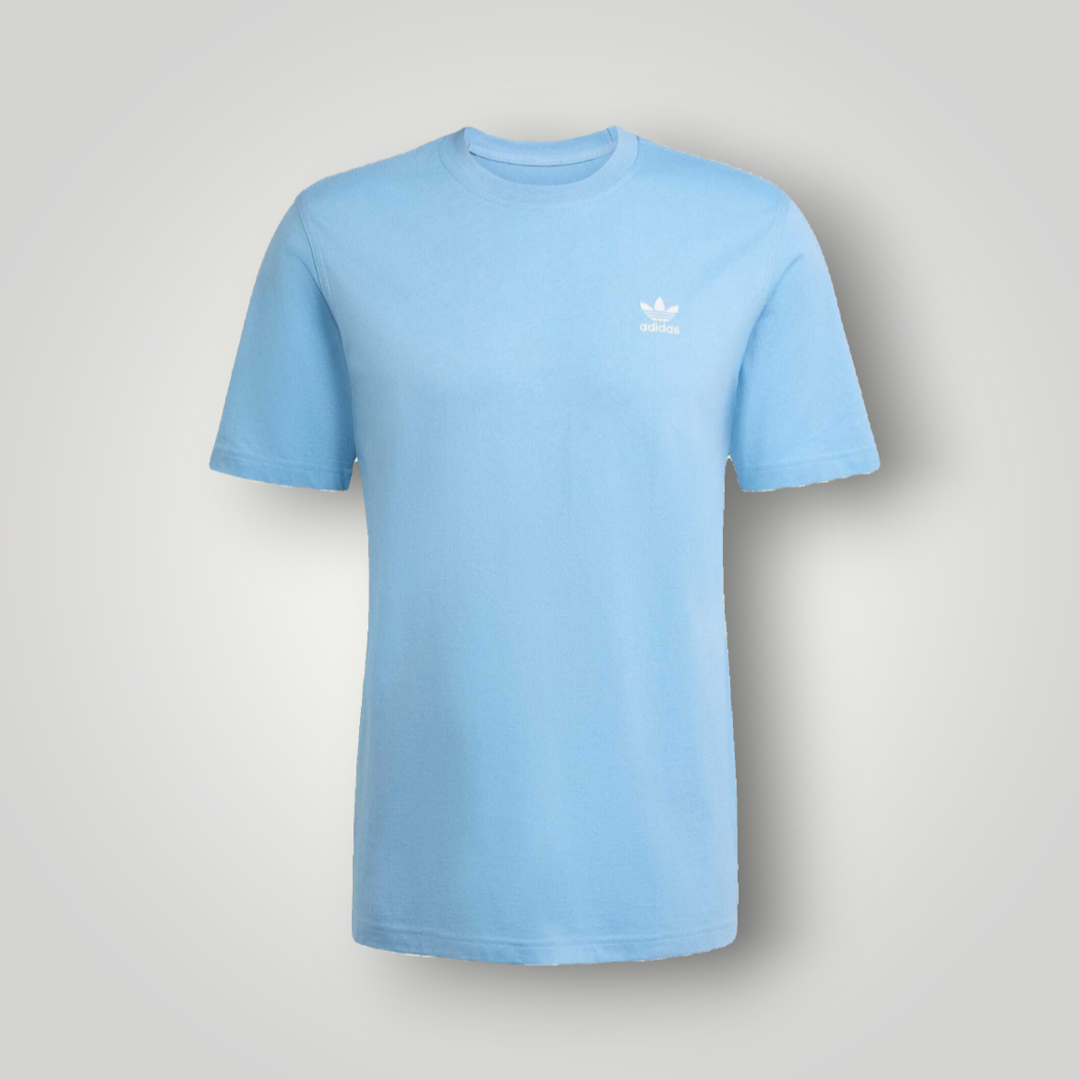 NDO Clothing adidas Originals Trefoil Ess T-Shirt in Aschblau aus weichem Baumwolljersey mit Rundhalsausschnitt