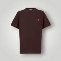 NDO Clothing Carhartt WIP American Script T-Shirt in Palisander-Braun aus Baumwoll-Jersey mit Rundhalsausschnitt