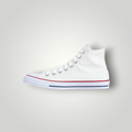 NDO Clothing Converse Chuck Classic High-Top Sneaker in Optical White aus Canvas mit Schnürung und Gummisohle