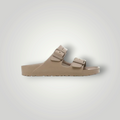 NDO Clothing Birkenstock Arizona EVA Sandale in Beige mit zwei verstellbaren Riemen und anatomischem Fußbett