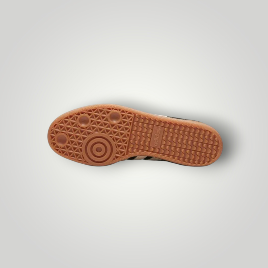 NDO Clothing Adidas Originals SAMBA OG Sneaker mit charakteristischer brauner Gummisohle und Profilstruktur