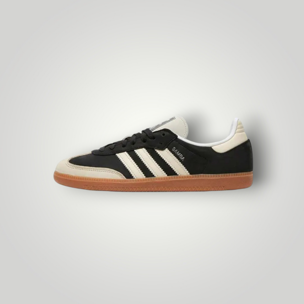 NDO Clothing Adidas Originals Samba OG Sneaker in Schwarz mit weißen Streifen und klassischer Gummisohle