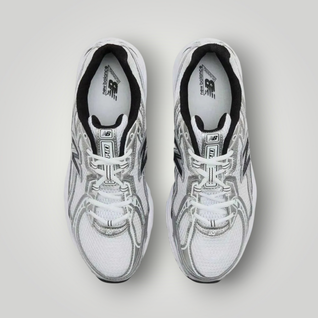 NDO Clothing New Balance 740 Laufschuhe in Weiß und Silber mit atmungsaktivem Mesh-Obermaterial und Schnürung