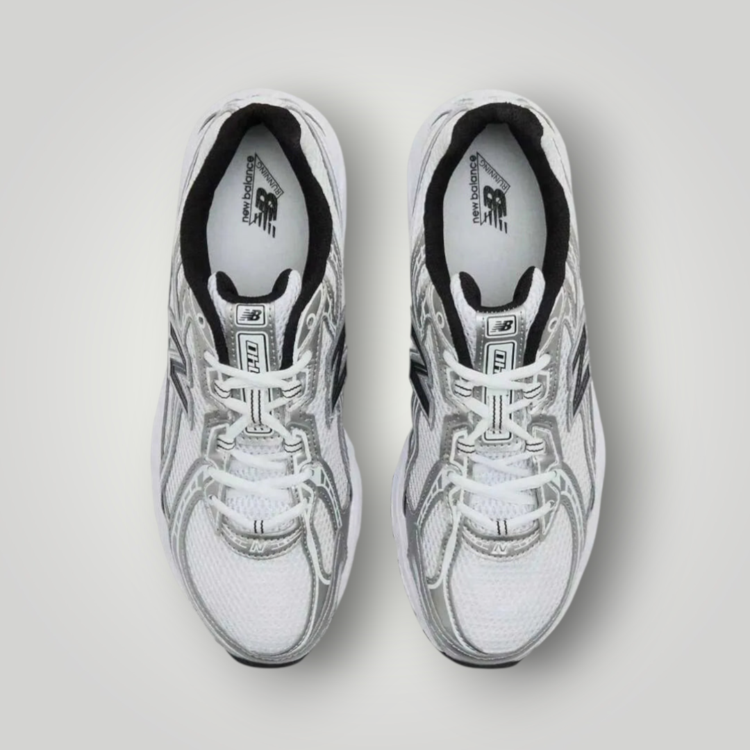 NDO Clothing New Balance 740 Laufschuhe in Weiß und Silber mit atmungsaktivem Mesh-Obermaterial und Schnürung