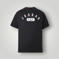 NDO Clothing Jordan CITY CREW T-Shirt in Schwarz aus Baumwoll-Jersey mit weißem Grafik-Print und Rundhalsausschnitt