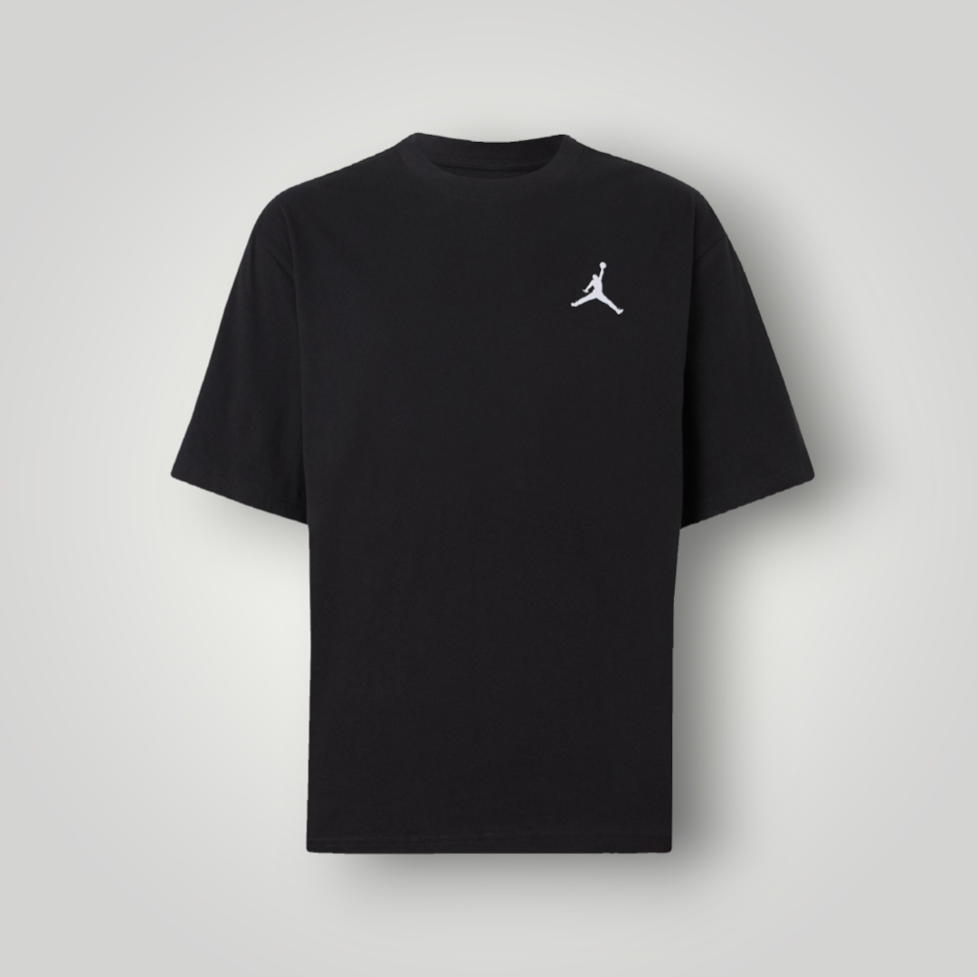 NDO Clothing Jordan Jumpman T-Shirt in Schwarz aus Baumwoll-Jersey mit weißem Logo-Print auf der Brust