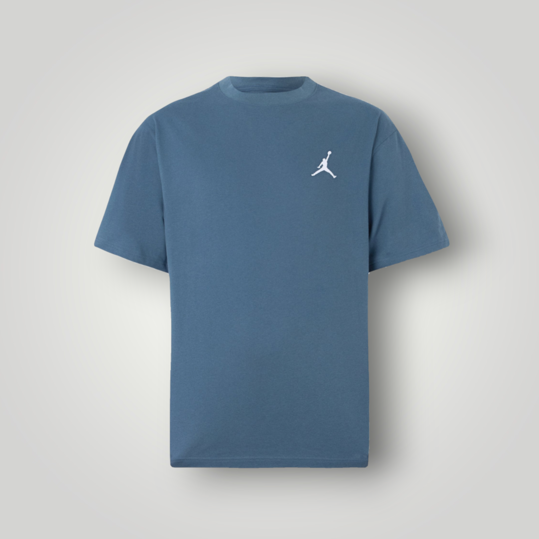 NDO Clothing Jordan Jumpman T-Shirt in Squadron Blau aus Baumwoll-Jersey mit weißem Logo-Stick auf der Brust