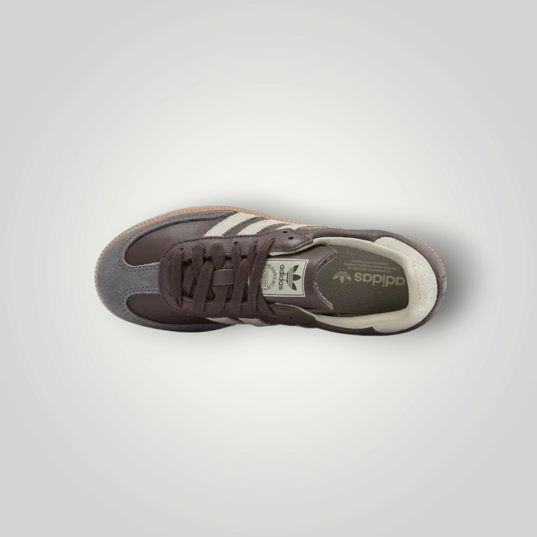 NDO Clothing Adidas Originals Samba OG Sneaker in Dunkelbraun mit Wildleder-Details und klassischer Gummisohle