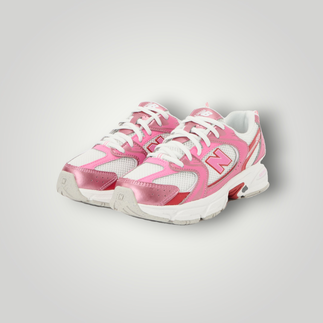 NDO Clothing New Balance 530 Sneaker in Pink und Shadow Red mit Mesh-Obermaterial und Schnürung