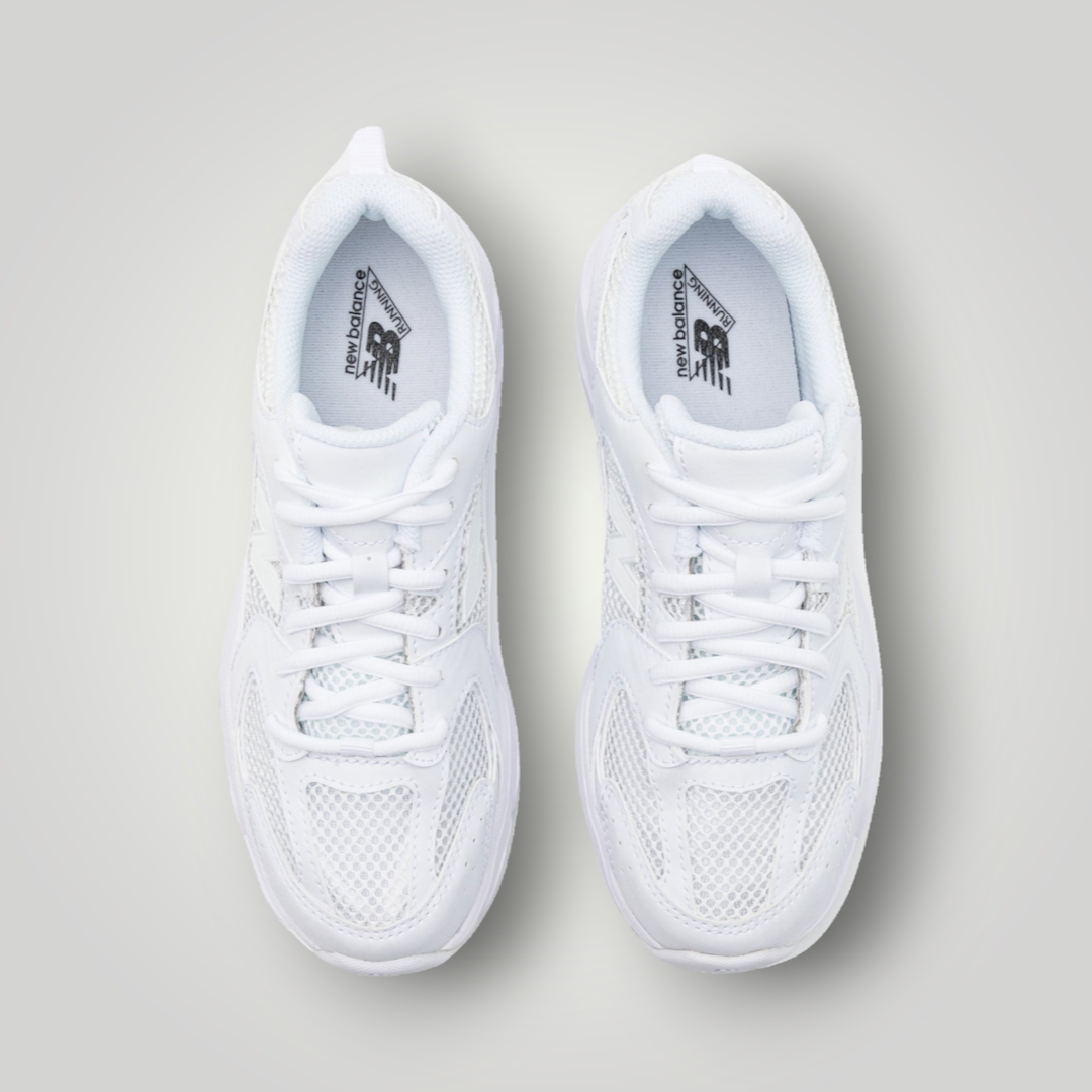 NDO Clothing New Balance 530 Unisex Sneaker in Weiß aus atmungsaktivem Mesh mit Schnürung und gepolsterter Innensohle