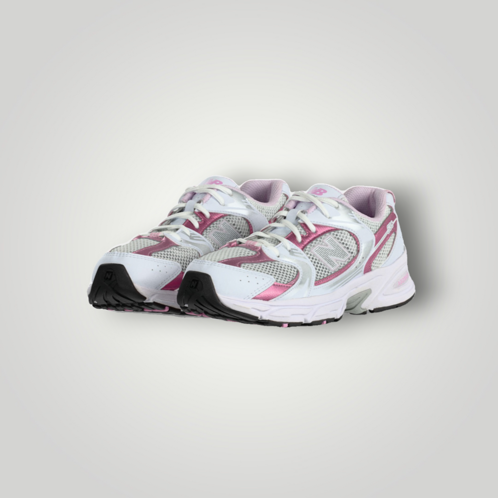 NDO Clothing New Balance 530 Sneaker in Weiss und Pink mit Mesh-Obermaterial und Abzorb-Dämpfung