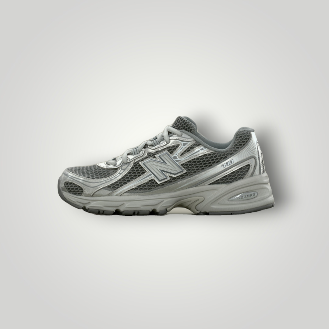 NDO Clothing New Balance 740 Sneaker in Harbor Grey und Silber mit Mesh-Obermaterial und Abzorb-Dämpfung