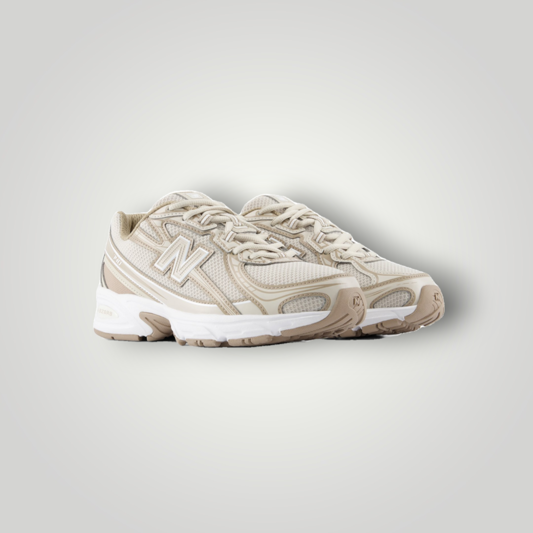 NDO Clothing New Balance 740 Sneaker in Timberwolf und Driftwood aus Mesh mit Abzorb-Dämpfung und Schnürung