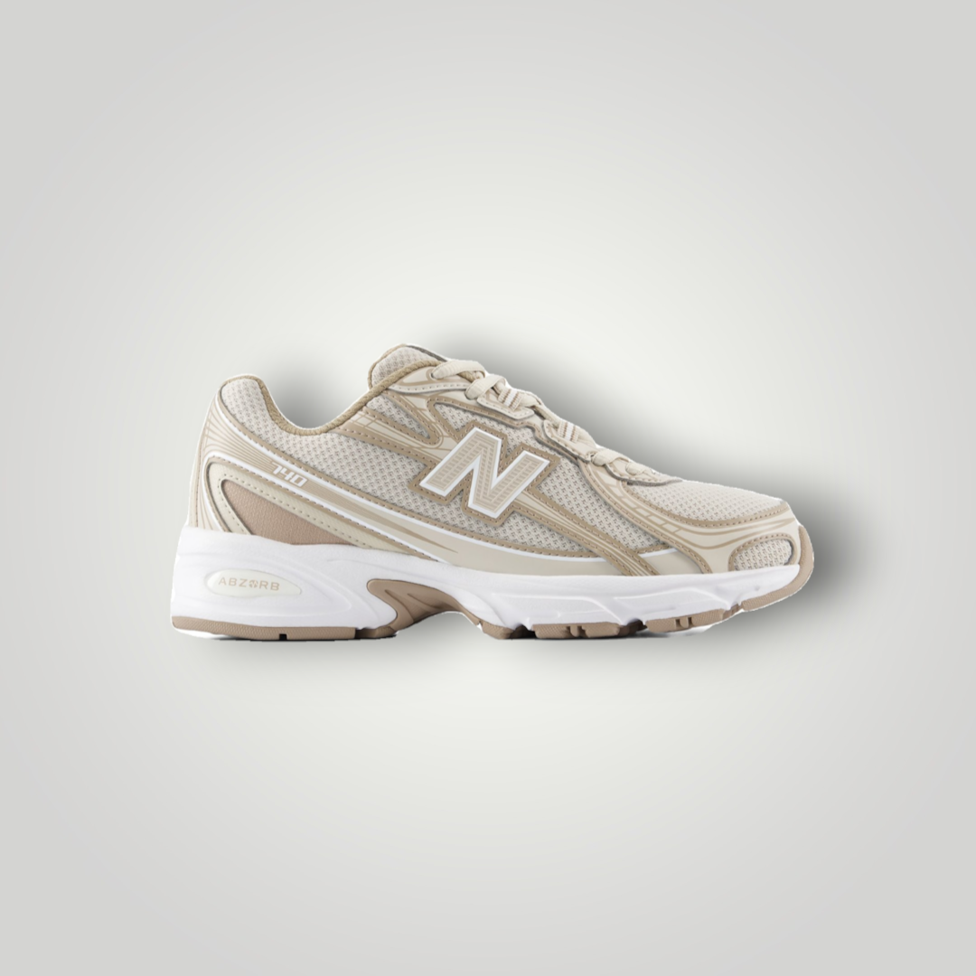NDO Clothing New Balance 740 Sneaker in Timberwolf und Driftwood mit Mesh-Obermaterial und Abzorb-Dämpfung