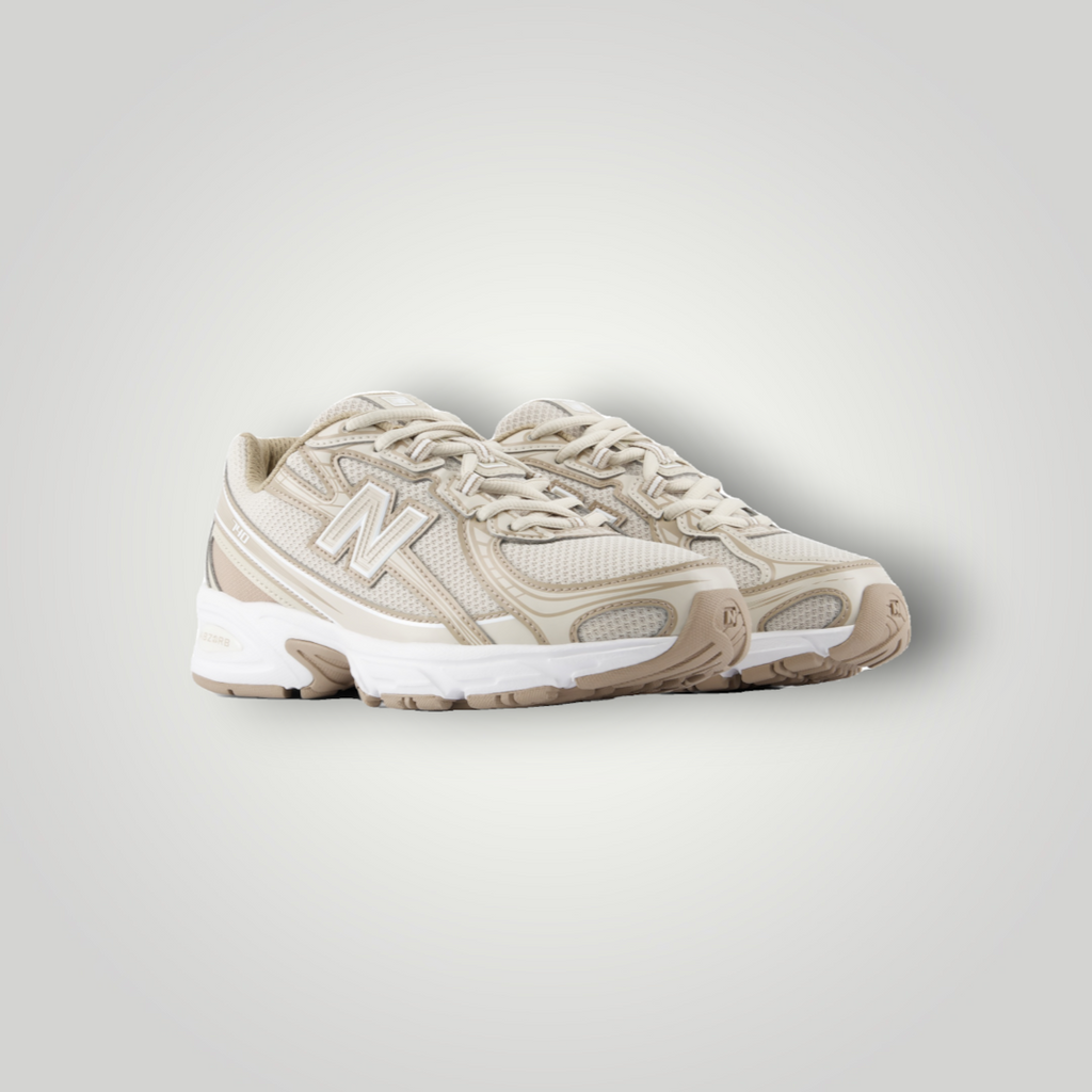 NDO Clothing New Balance 740 Sneaker in Timberwolf und Driftwood mit Mesh-Obermaterial und Abzorb-Dämpfung