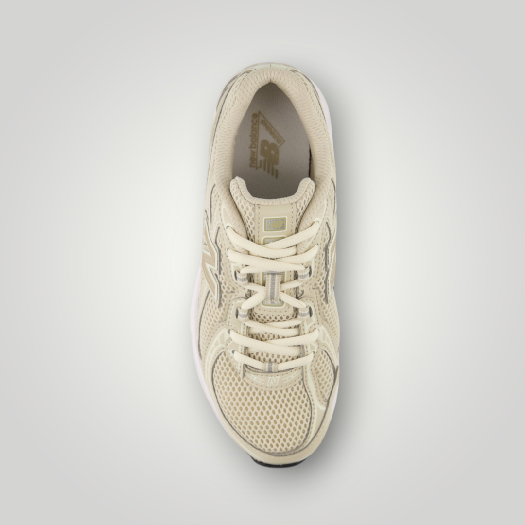 NDO Clothing New Balance 740 Sneaker in Timberwolf und Stoneware aus Mesh und Leder mit Schnürung, Draufsicht