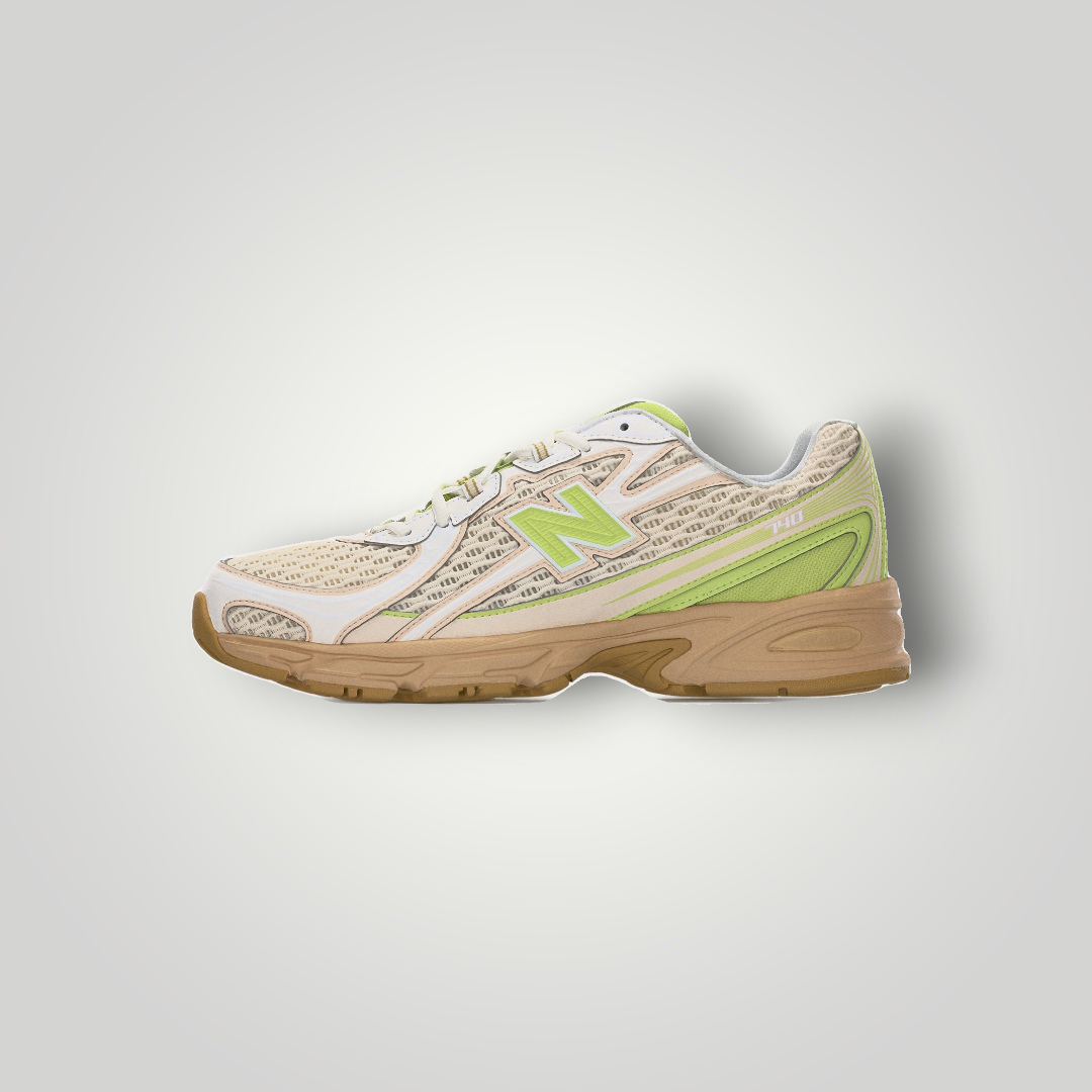 NDO Clothing New Balance U740 Sneaker in Dry Lime mit Mesh- und Kunstleder-Obermaterial und Abzorb-Dämpfung