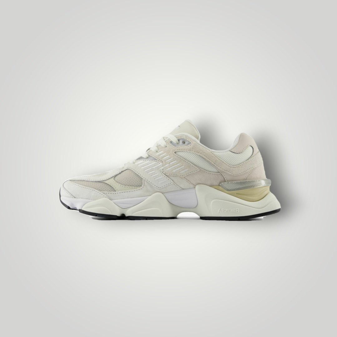 NDO Clothing New Balance U9060 Sneaker in Sea Salt mit Leder- und Mesh-Obermaterial und markanter ABZORB-Sohle
