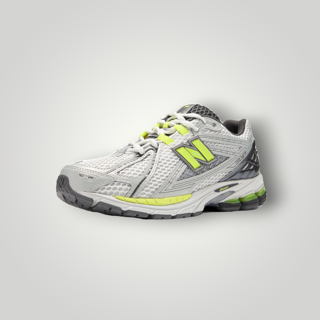 NDO Clothing New Balance U1906 Sneaker in hellem Silber-Metallic und Alkaline-Grün mit atmungsaktivem Mesh-Obermaterial