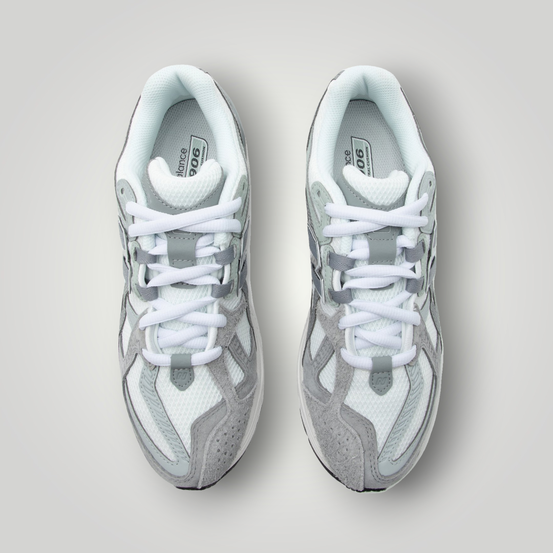 NDO Clothing New Balance U1906 Unisex Sneaker in Grau aus Mesh und Leder mit Schnürung in der Draufsicht