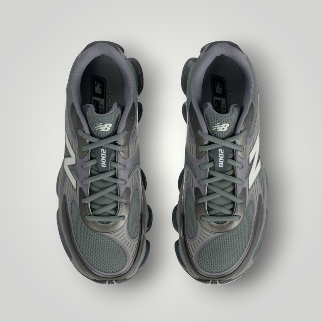 NDO Clothing New Balance U2000 Unisex Sneaker in Grau aus Mesh und Synthetik mit Schnürung und Abzorb-Dämpfung