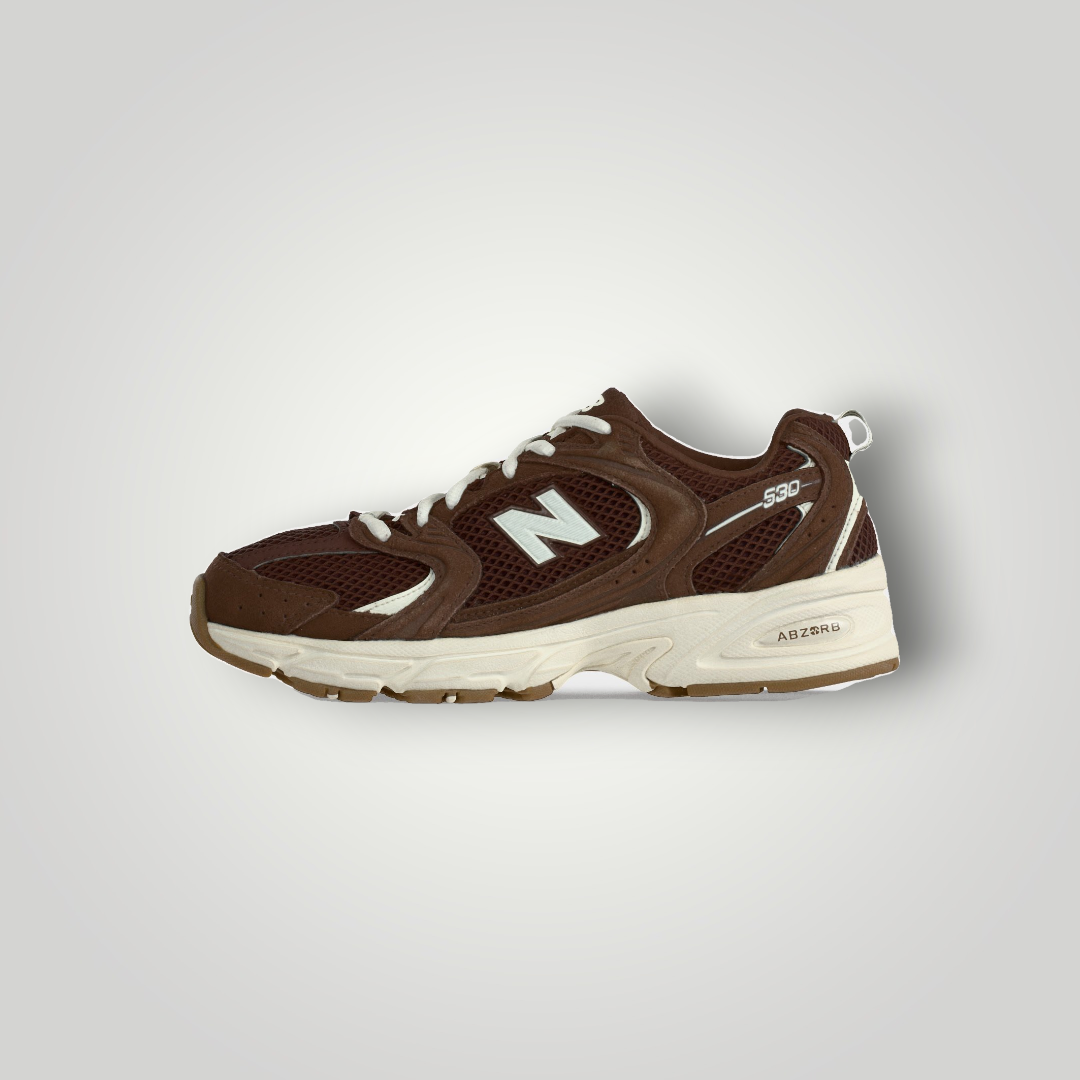 NDO Clothing New Balance U530 Sneaker in Pumpernickel-Braun und Sea Salt mit Mesh-Obermaterial und ABZORB-Dämpfung