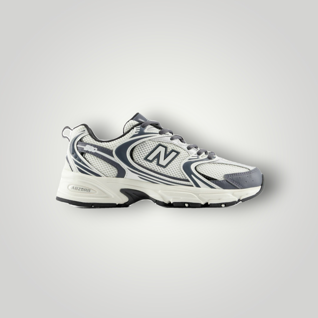 NDO Clothing New Balance U530 Sneaker in Sea Salt und Magnet mit Mesh-Obermaterial und ABZORB-Sohle