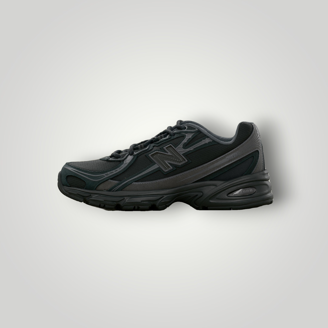 NDO Clothing New Balance U740 Unisex Sneaker in Schwarz aus atmungsaktivem Mesh mit Schnürung und flacher Sohle