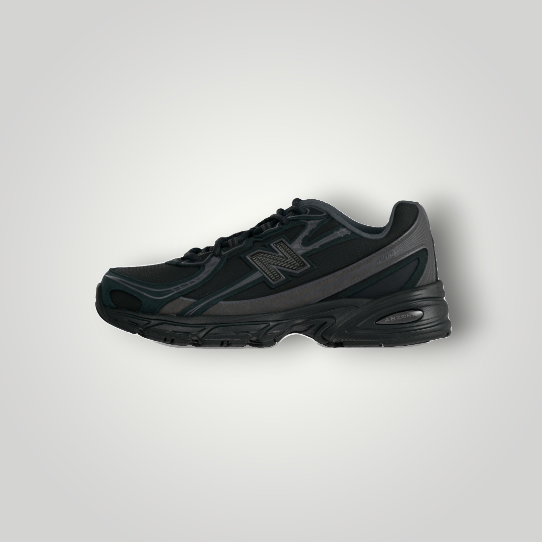 NDO Clothing New Balance U740 Unisex Sneaker in Schwarz aus atmungsaktivem Mesh mit Schnürung und flacher Sohle