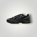 NDO Clothing New Balance U740 Sneaker in Schwarz mit silbernen Details und blauem N-Logo aus Mesh und Synthetik