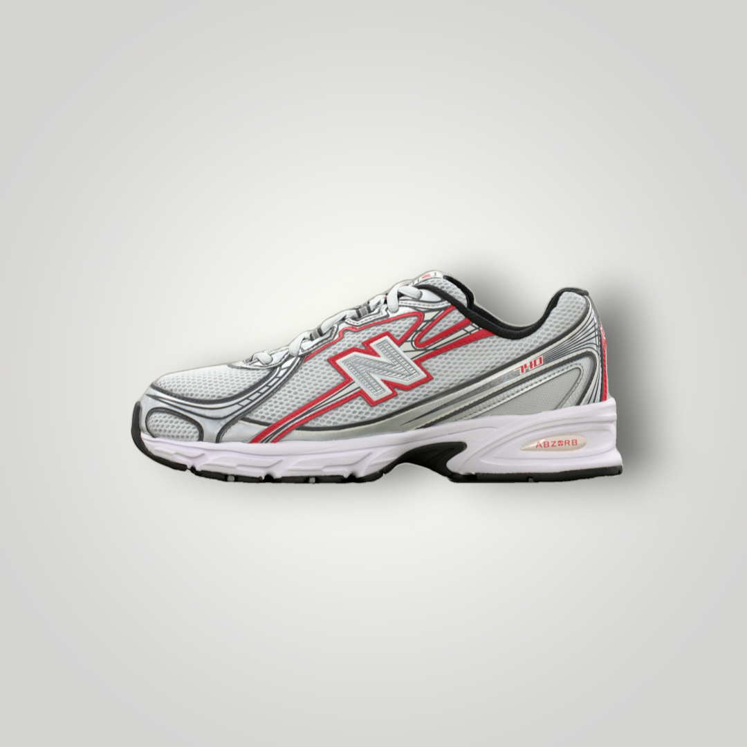 NDO Clothing New Balance U740 Unisex Sneaker in Grau und Rot mit Mesh-Obermaterial und Abzorb-Dämpfung
