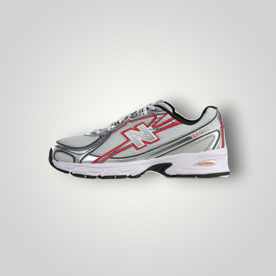 NDO Clothing New Balance U740 Unisex Sneaker in Grau und Rot mit Mesh-Obermaterial und Abzorb-Dämpfung