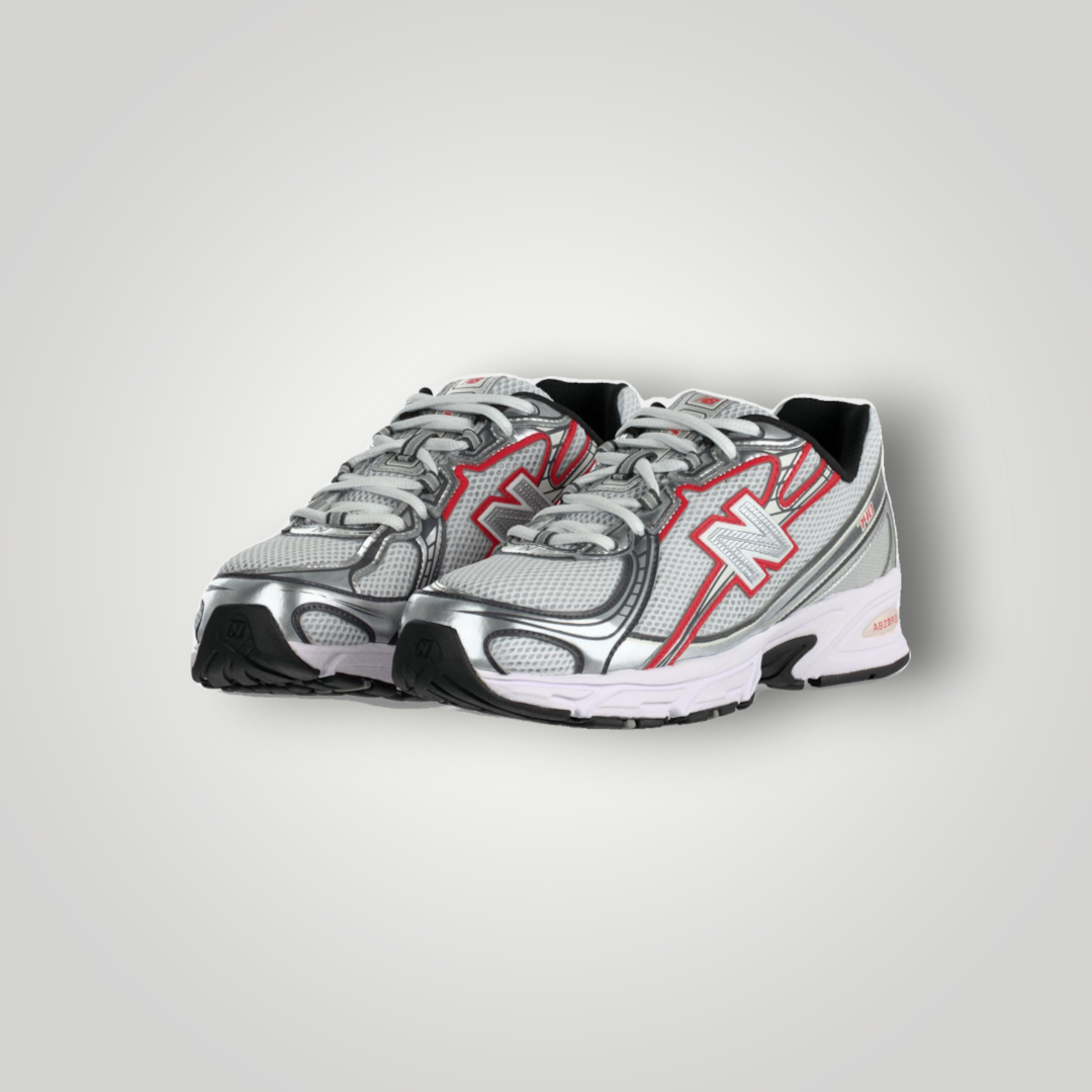 NDO Clothing New Balance U740 Unisex Sneaker in Grau und Rot mit Mesh-Obermaterial und Abzorb-Dämpfung