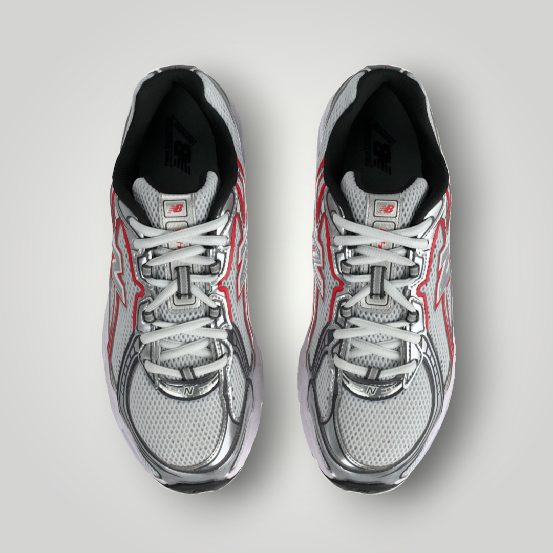 NDO Clothing New Balance U740 Unisex Sneaker in Grau und Rot mit Mesh-Obermaterial und Schnürung