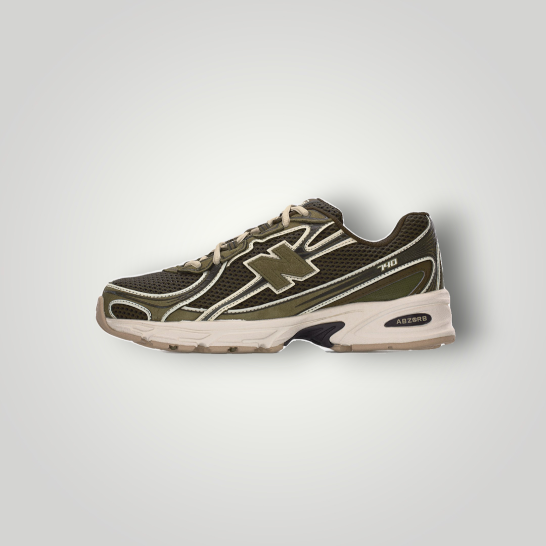 NDO Clothing New Balance U740 Sneaker in Khaki mit Mesh-Obermaterial, Leder-Details und Abzorb-Dämpfung