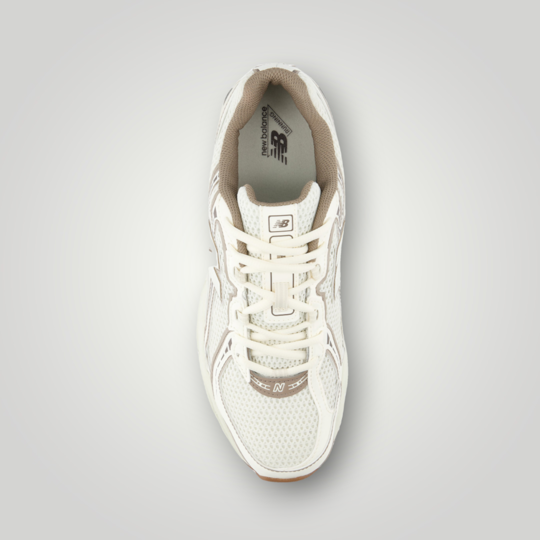 NDO Clothing New Balance U740 Unisex Sneaker in Off-White und Braun mit Mesh-Obermaterial und Schnürung