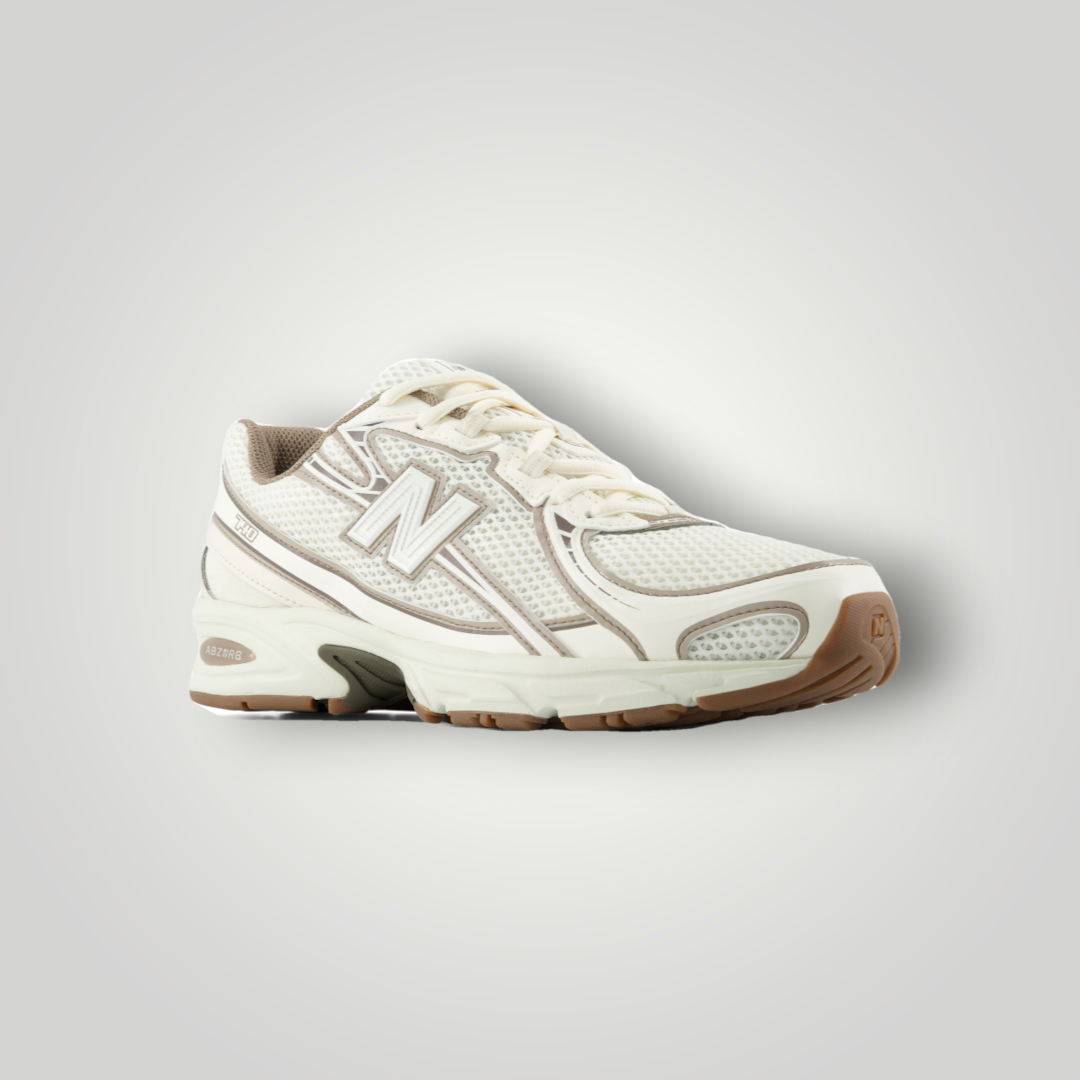 NDO Clothing New Balance U740 Sneaker in Off-White und Braun mit Mesh-Obermaterial und Abzorb-Dämpfung