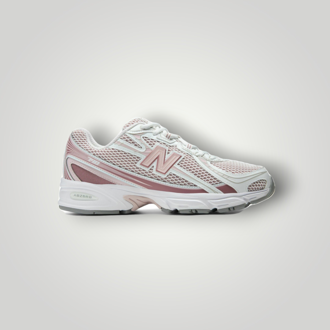 NDO Clothing New Balance U740 Sneaker in Rosewood und Weiß mit Mesh-Obermaterial und flacher Sohle