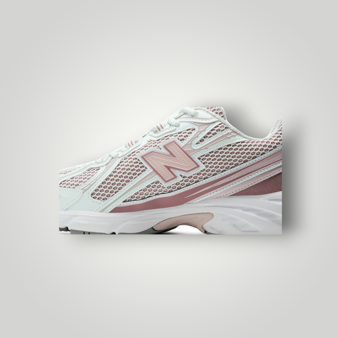NDO Clothing New Balance U740 Sneaker in Rosewood und Weiß mit Mesh-Obermaterial und seitlichem N-Logo