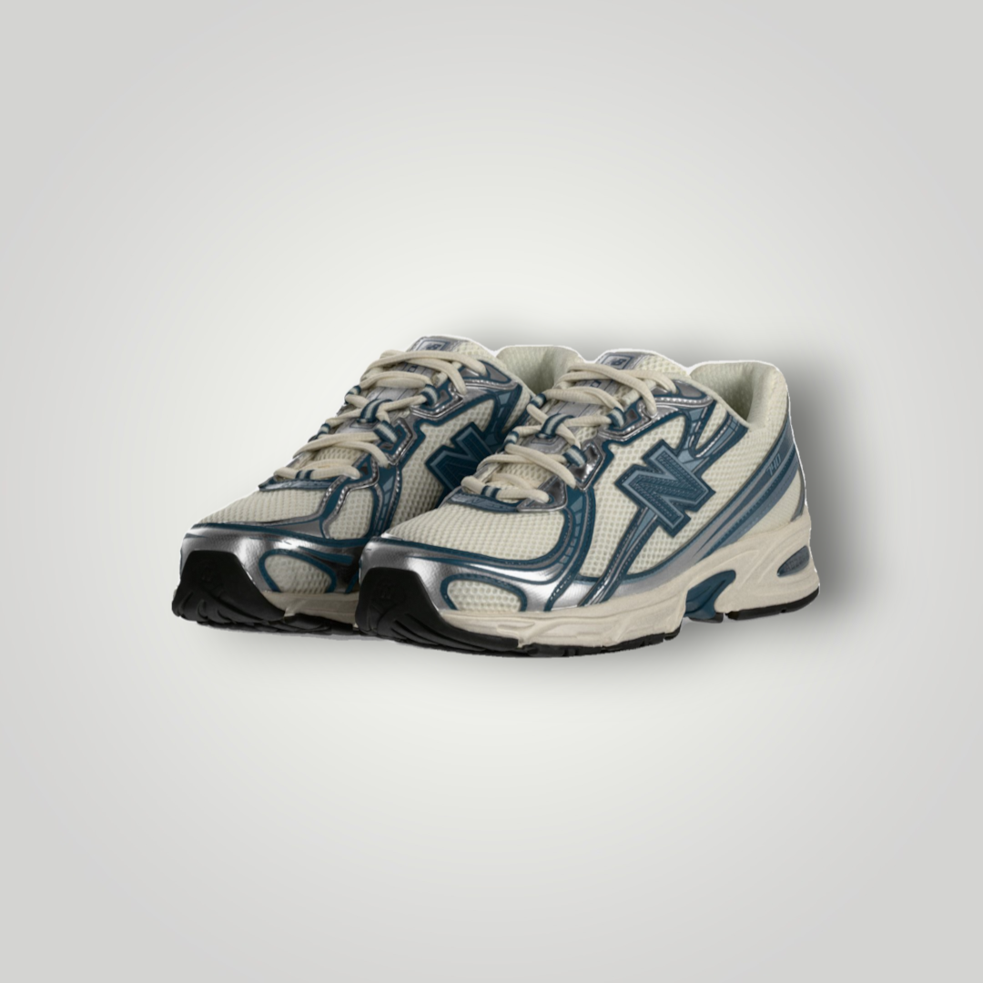 NDO Clothing New Balance U740 Sneaker in Weiß und Teal mit Mesh-Obermaterial und Abzorb-Dämpfung