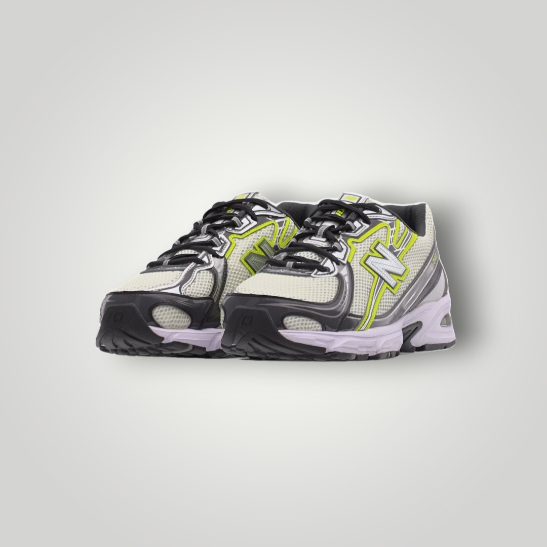 NDO Clothing New Balance U740 Unisex Sneaker in Weiß und Grün mit Mesh-Obermaterial und Abzorb-Dämpfung