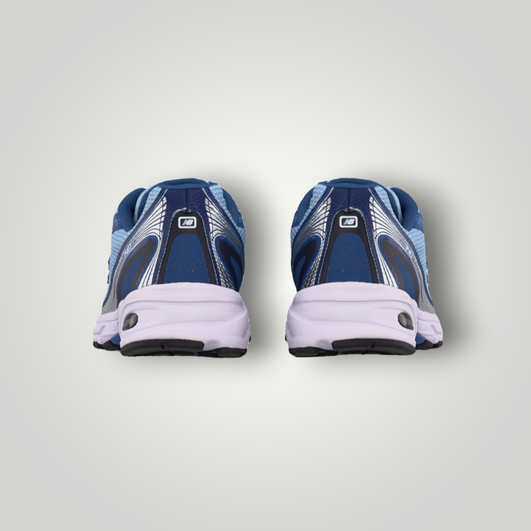 NDO Clothing New Balance U740N Sneaker in Oxford- und Magic-Blau mit Mesh-Obermaterial und Abzorb-Dämpfung, Rückansicht