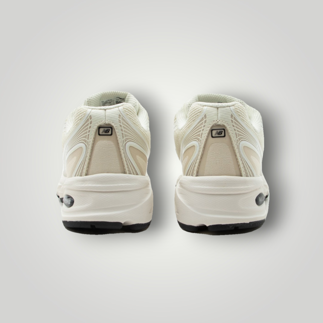 NDO Clothing New Balance U740N Sneaker in Shipyard-Beige mit Mesh-Obermaterial und Abzorb-Dämpfung, Rückansicht.