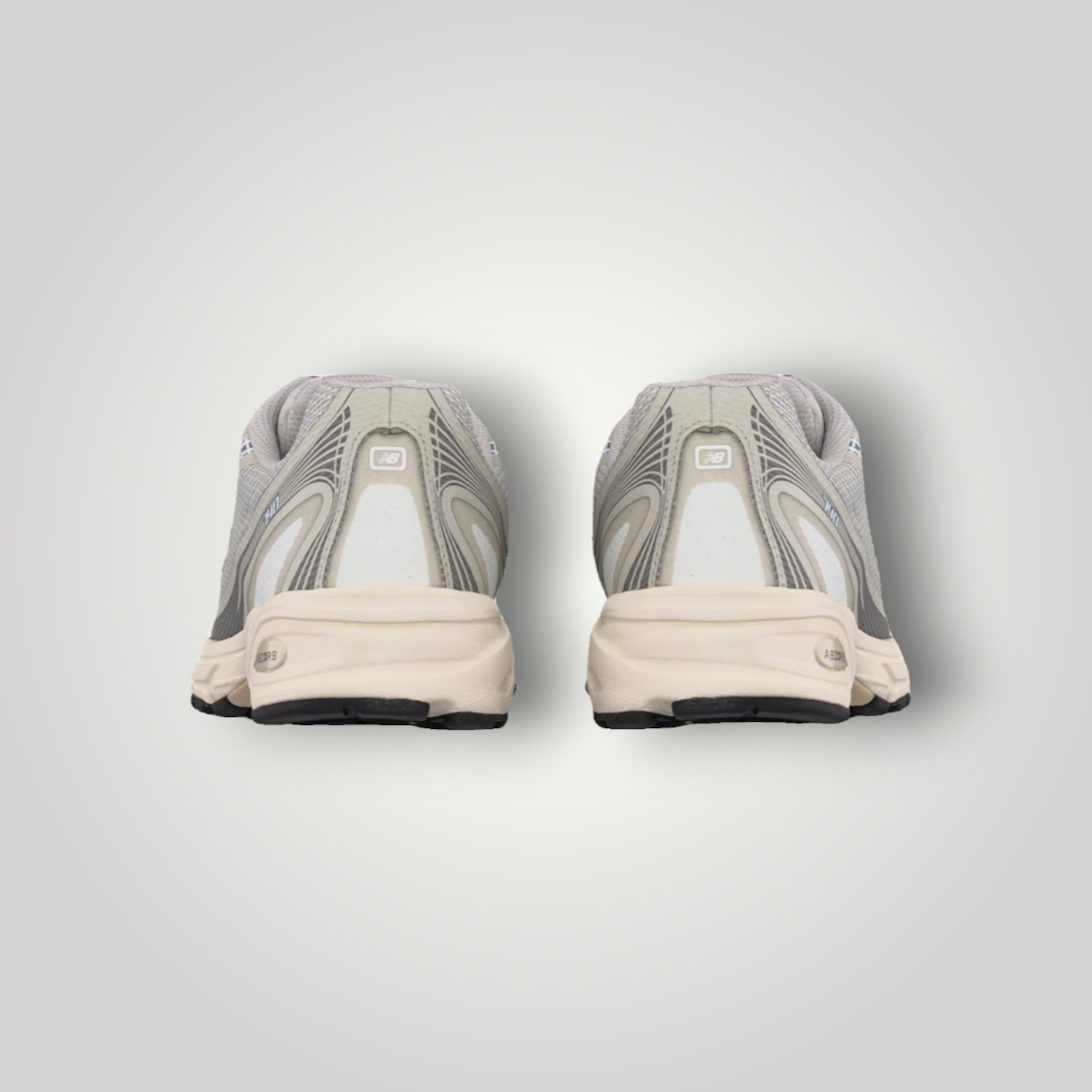 NDO Clothing New Balance U740N Sneaker in Slate Grey und Grey Matter, Rückansicht mit Abzorb-Dämpfung und Zuglasche