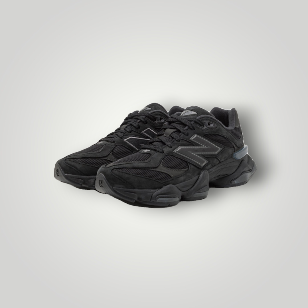 NDO Clothing New Balance U9060 Sneaker in Schwarz aus Leder und Mesh mit robuster Gummisohle und Schnürung