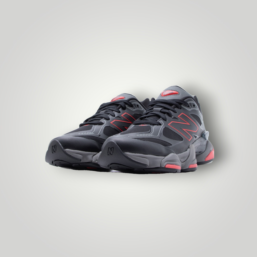 NDO Clothing New Balance U9060 Sneaker in Schwarz mit roten Akzenten aus Mesh und Synthetik mit robuster Sohle