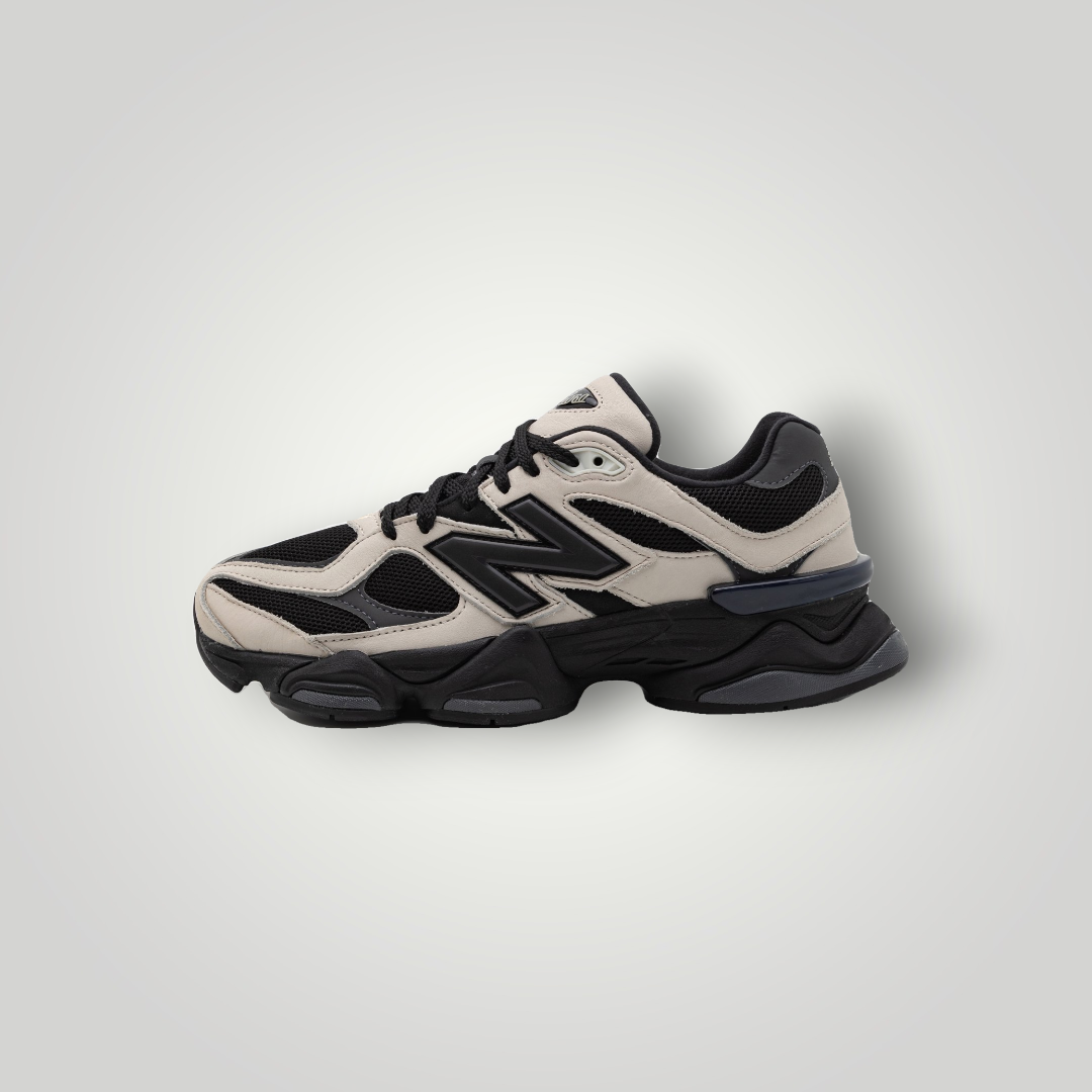 NDO Clothing New Balance U9060 Sneaker in Schwarz und Off-White aus Leder und Mesh mit markanter Chunky-Sohle